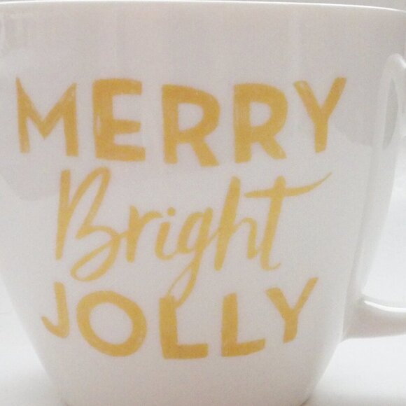Starbucks 2016 Christmas Coffee Mug MERRY BRIGHT JOLLY Large 20 Oz. Size - Picture 3 of 7